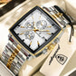 POEDAGAR Business Quartz Man Wristwatch Stainless Steel Waterproof Luminous Men Clock Chronograph Date Sport Men&