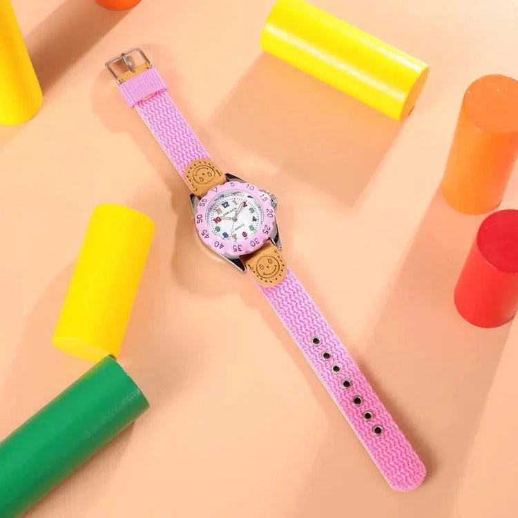 Colorful Number Kids watch Fabric Strap Inspirational Watches