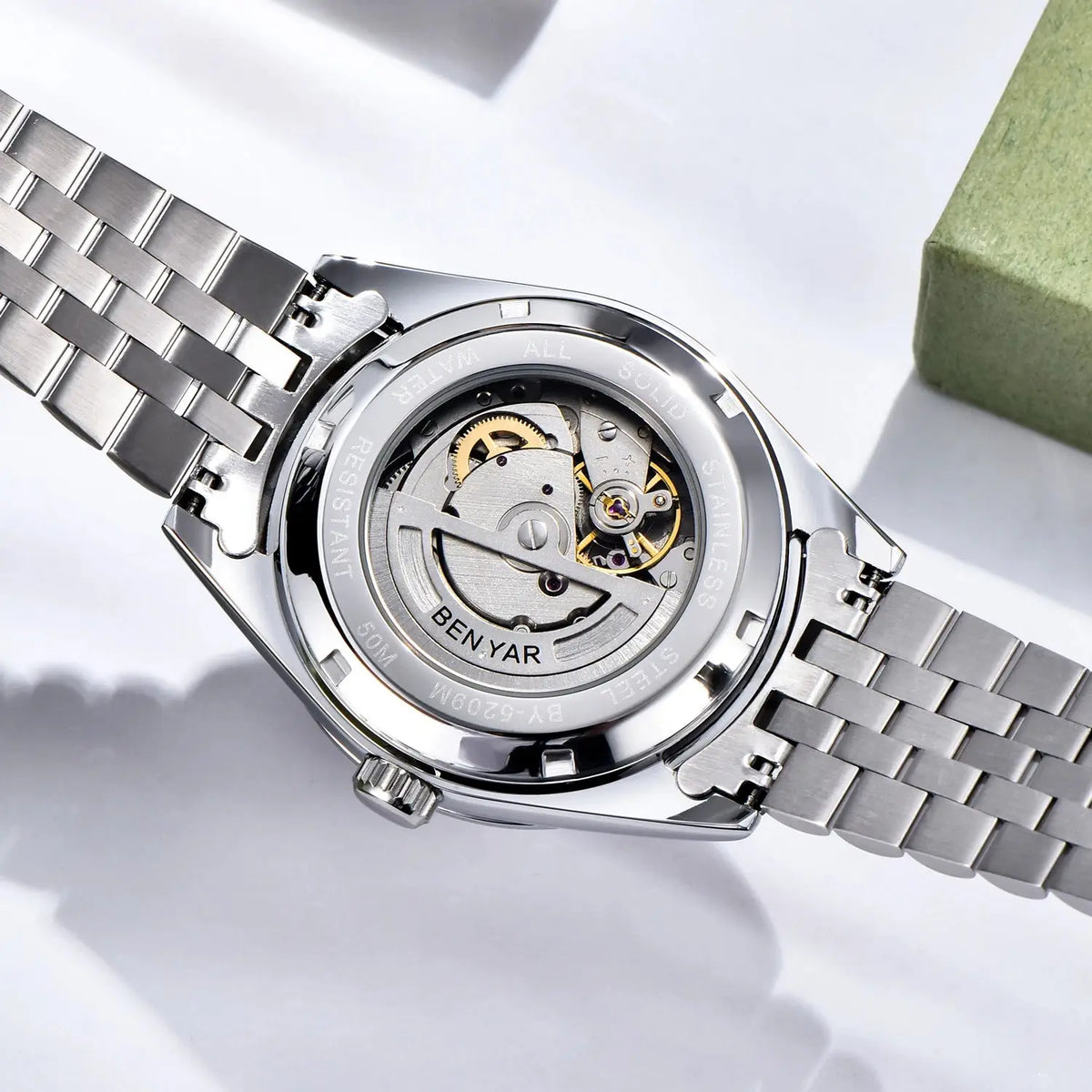BENYAR Mens Watches Top Brand Luxury Man Mechanical Wristwatches Automatic Watch For Men Waterproof Sports Stainless Steel Clock Inspirational Watches