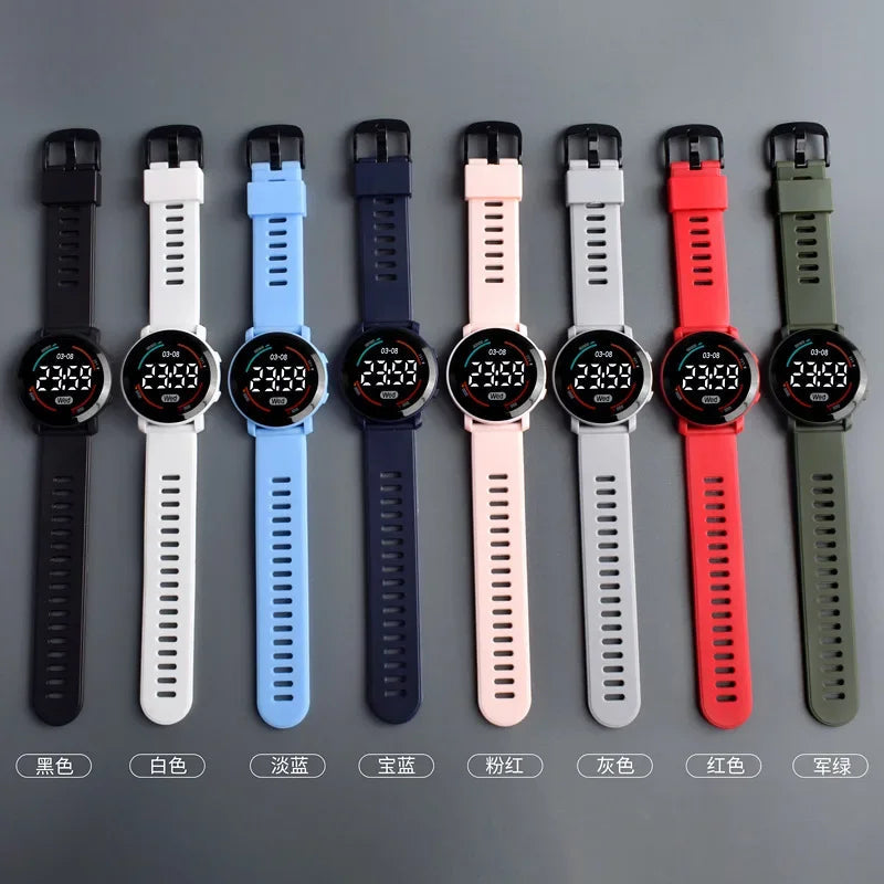 Waterproof LED Digital Luminous Kids Sports Watch Inspirational Watches