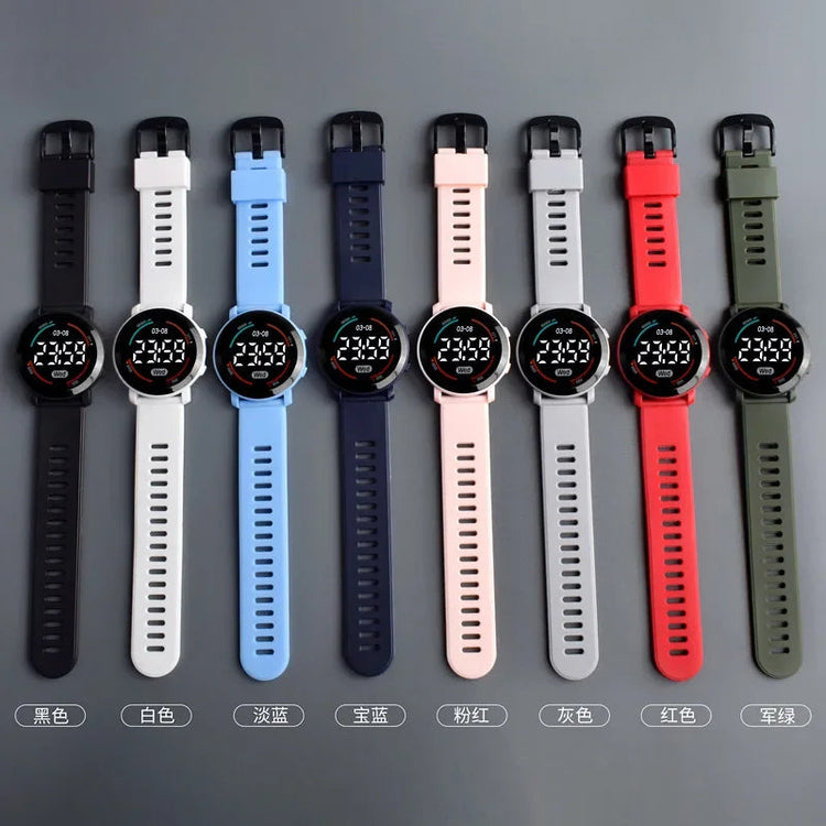 Waterproof LED Digital Luminous Kids Sports Watch Inspirational Watches