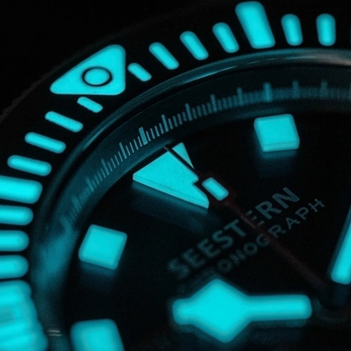 SEESTERN Chronograph Man of Watch Mechanical Tianjin ST1901 Movement Sapphire Wristwatches Nylon Sticker Strap Luminous Skeleton Inspirational Watches