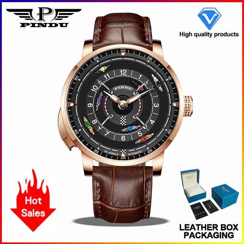 Horse Gambling Full Automatic Mechanical Inspirational Watches