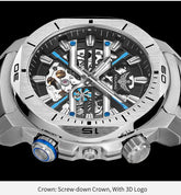 44mm Vintage Dial Luxury Sapphire Automatic Mechanical Waterproof Inspirational Watches