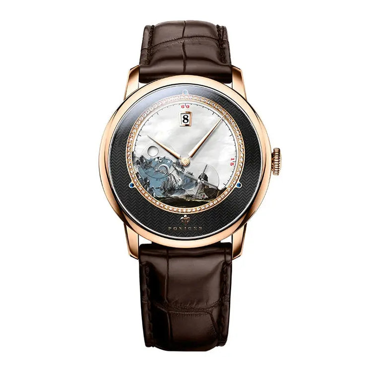 Original Painting Dial automatic Sapphire Crystal Glass Watch - Inspirational Watches