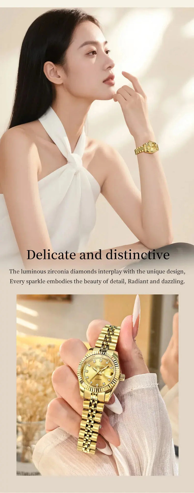 Automatic Mechanical Luxury Fashion Stainless Steel Women&