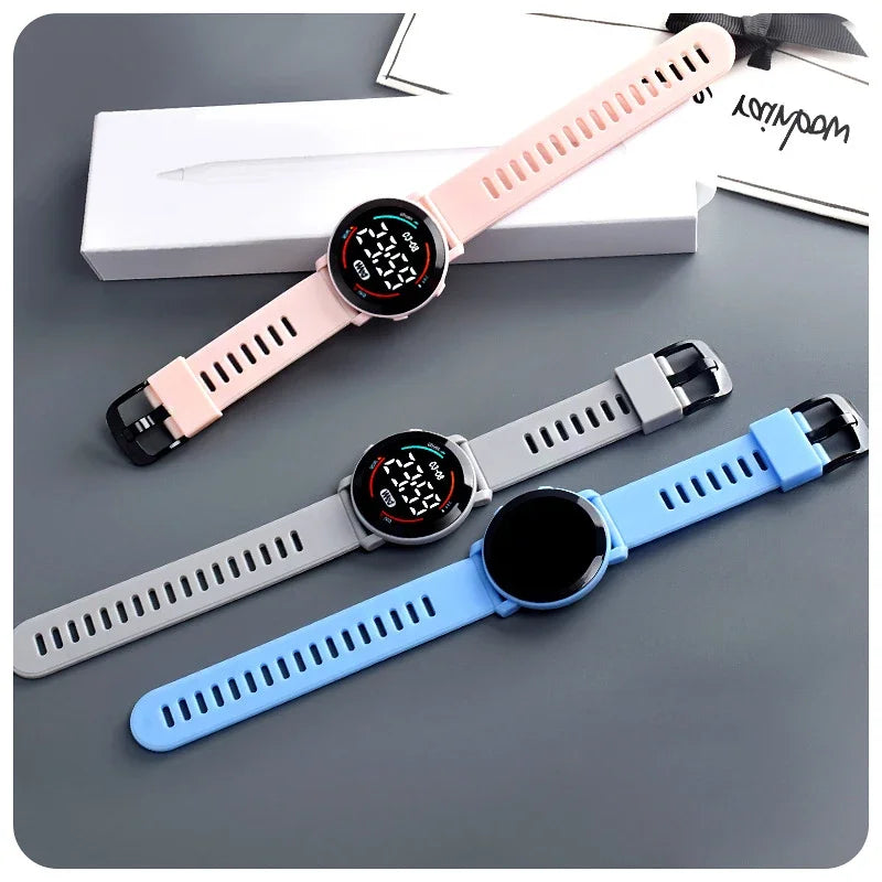Waterproof LED Digital Luminous Kids Sports Watch Inspirational Watches