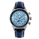 Sugess Watch Mens Moonphase Pilot Chronograph Mechanical Wristwatches Tianjin ST1908 Movement Swanneck Sapphire Crystal Luminous Inspirational Watches