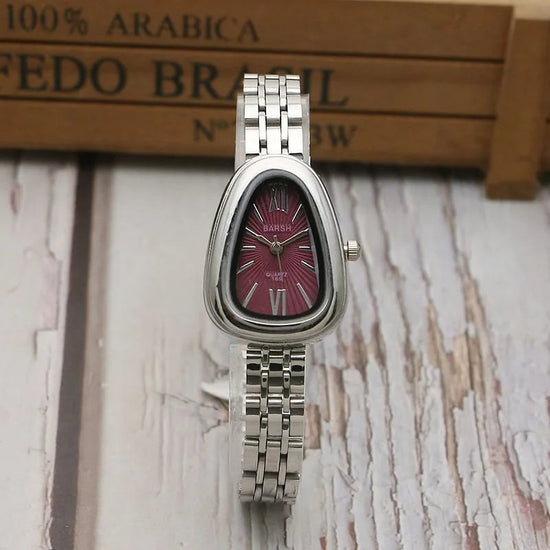 Brand Women Watch Snake Head Dial Ladies Quartz Watches Droplet Shaped Roman Numeral Watches for Women Relojes Para Mujer Inspirational Watches