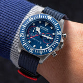 SEESTERN Chronograph Man of Watch Mechanical Tianjin ST1901 Movement Sapphire Wristwatches Nylon Sticker Strap Luminous Skeleton Inspirational Watches