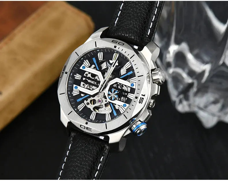 44mm Vintage Dial Luxury Sapphire Automatic Mechanical Waterproof Inspirational Watches