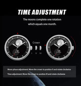 WM Watch Automatic Mechanical Watches Men Lunar Moon Phase Sapphire Waterproof Man Luminous Twin Moons Welly Merck Watch WM142 Inspirational Watches