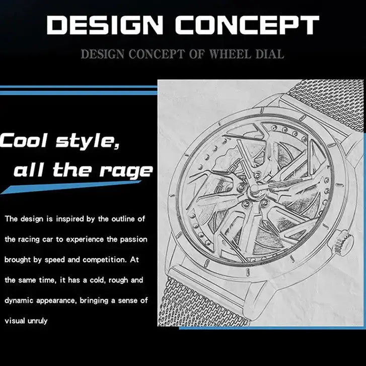 Rotating Wheel Dial Watch Inspirational Watches