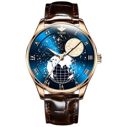 Moon Phase Starry Sky Japan Automatic Mechanical Wristwatch Inspirational Watches