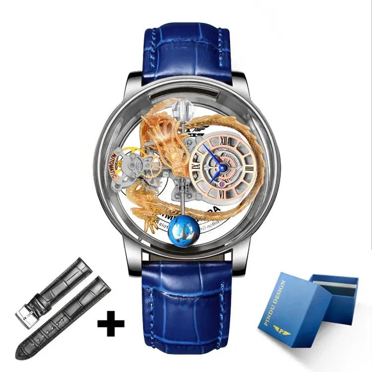 Relogio PINDU Fixed Roulette Watch Latest Design Quartz Watch Men Waterproof Leather Man Wristwatch Upgraded Version Inspirational Watches