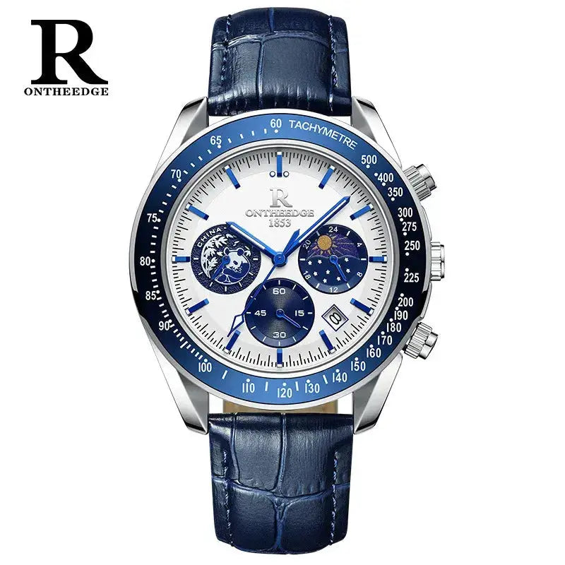 Chronograph Style Multifunction 6-Hand Big Dial Wristwatch for Business & Sports - Inspirational Watches