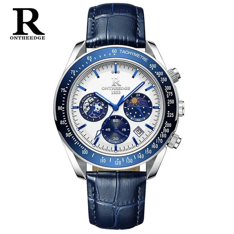 Chronograph Style Multifunction 6-Hand Big Dial Wristwatch for Business & Sports - Inspirational Watches