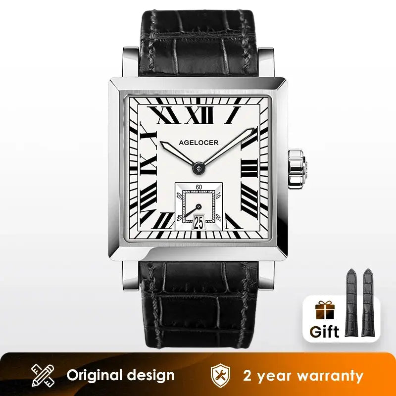 Square Business Formal Automatic Mechanical Inspirational Watches