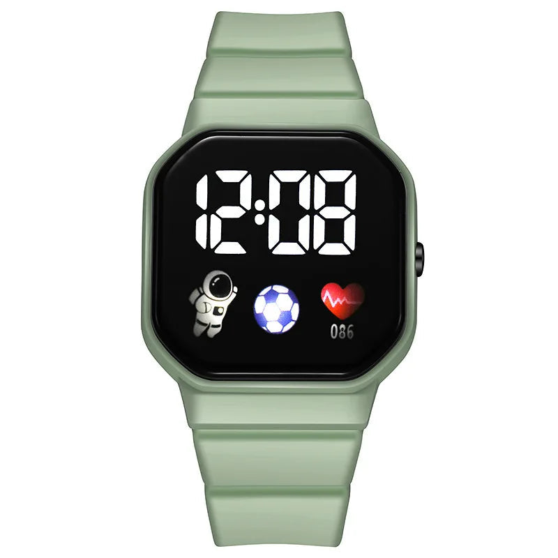 Waterproof LED Digital Kids Sport Watch Silicone Strap Inspirational Watches