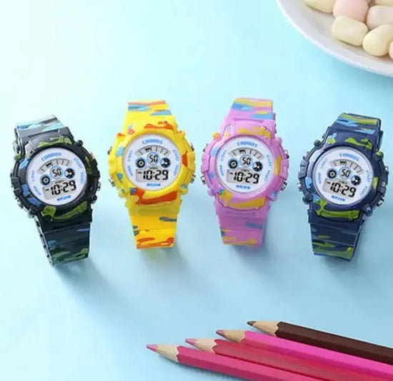 Waterproof Luminous Sport LED Digital Watches for Kids Inspirational Watches