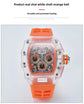 six-pin multi-functional running second engraving hollow quartz watch - Inspirational Watches