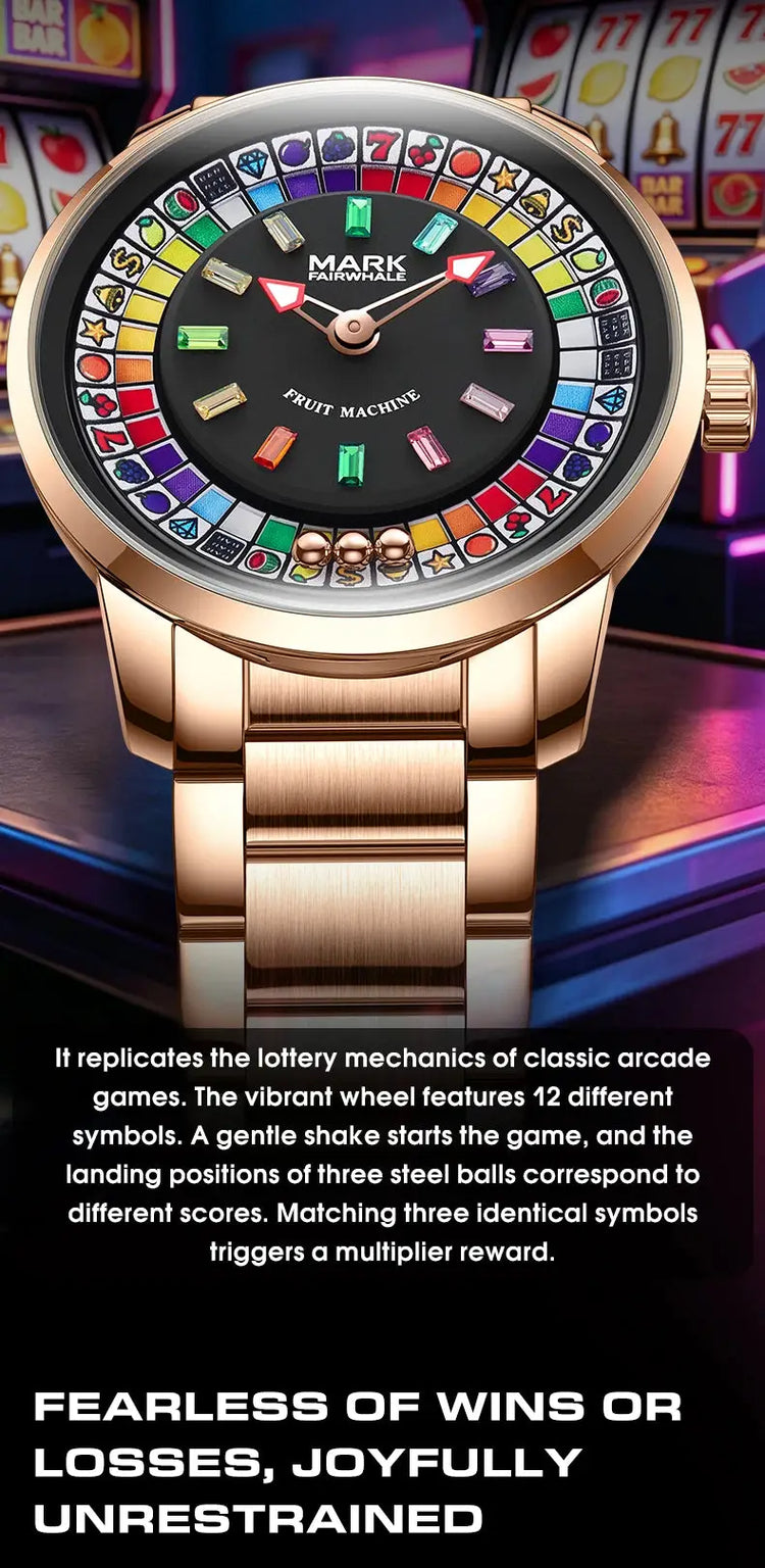 Mark Fairwhale New Quartz Watch For Men Fruit Rotating Dial Wristwatch Luxury Waterproof  Clock Man Fashion Watch 2026 Top Brand Inspirational Watches