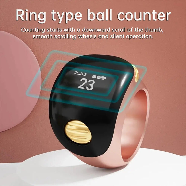 Finger Counter Smart Electronic Digital Finger Ring Tally Counter Time Reminder Bluetooth Vibration Waterproof Counter Inspirational Watches