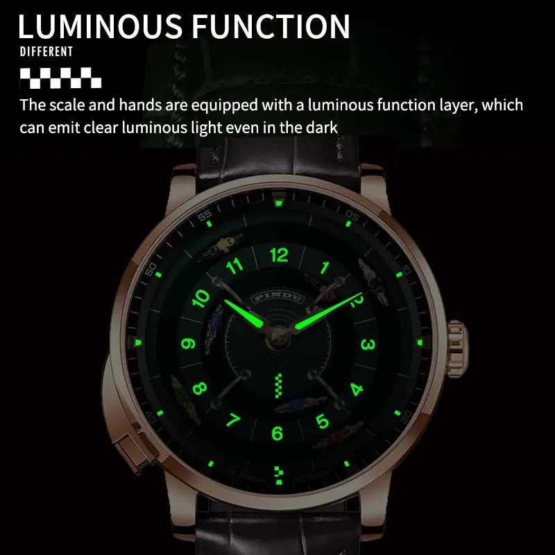 Horse Gambling Full Automatic Mechanical Inspirational Watches