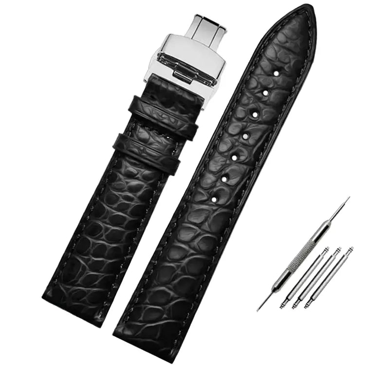 Premium Crocodile-Pattern Leather Watch Strap
