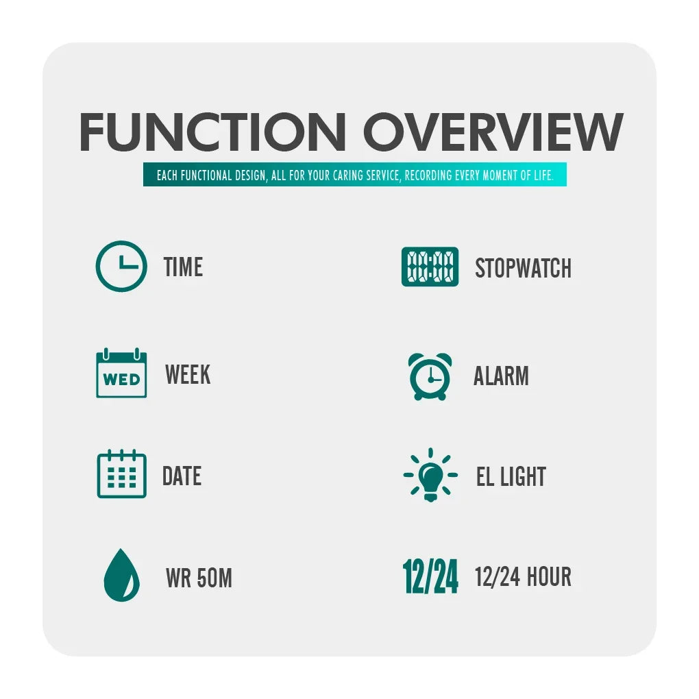LED light Display Digital Alarm Clock 5Bar Waterproof Kids Sports Watch Inspirational Watches