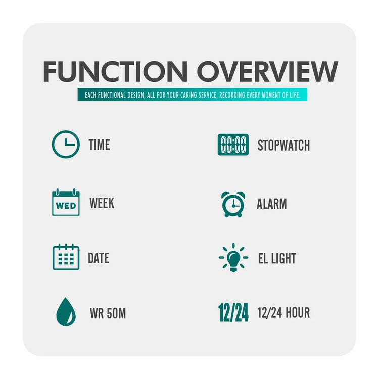 LED light Display Digital Alarm Clock 5Bar Waterproof Kids Sports Watch Inspirational Watches