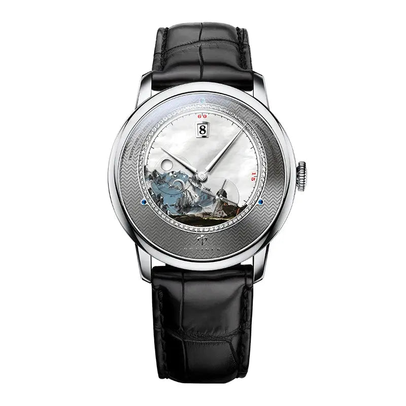 Original Painting Dial automatic Sapphire Crystal Glass Watch - Inspirational Watches