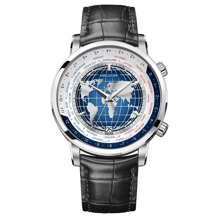 World Time Luxury Business Formal Automatic Mechanical Inspirational Watches