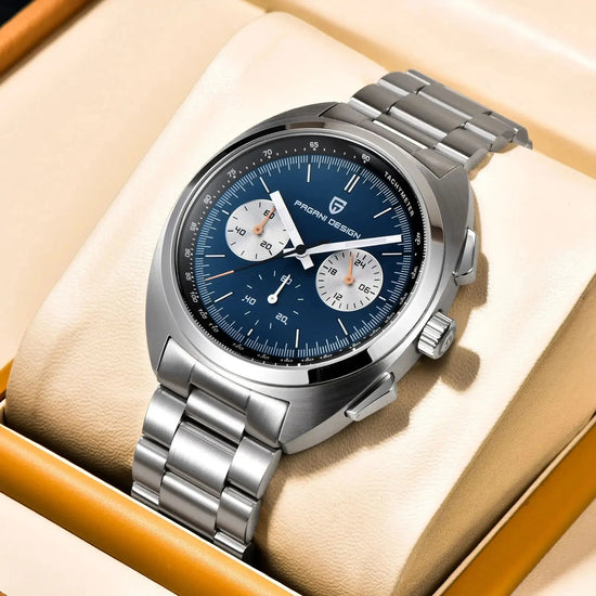 Luxury 40mm Stainless Steel Sports Watch with Chronograph - Inspirational Watches