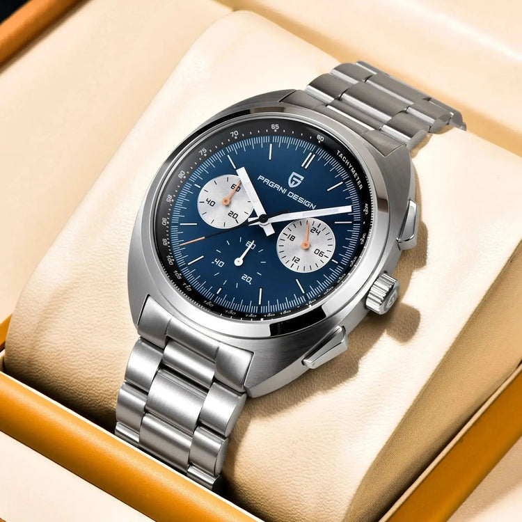 Luxury 40mm Stainless Steel Sports Watch with Chronograph - Inspirational Watches