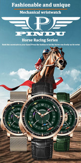 Horse Gambling Full Automatic Mechanical Inspirational Watches