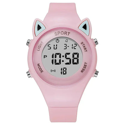 Cute Cat Ear Digital Sport Watch Inspirational Watches