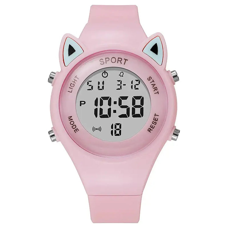 Cute Cat Ear Digital Sport Watch Inspirational Watches