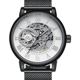 Mechanical Hand Wind Watch for Men Top Brand Luxury Fashion Skeleton Mesh Strap Wristwatch Male Clock Montre Homme Drop Shipping Inspirational Watches