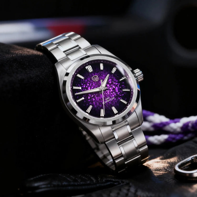 Watchdives WD0003C Quartz Watch VH31 Sweep Seconds Movement 38mm ice Crack Dial Sapphire Luminous 100m Waterproof Men Wristwatch Inspirational Watches