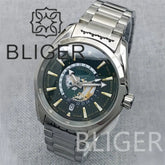 Time Earth Map Mechanical Sapphire Crystal Waterproof Luminous Inspirational Watches