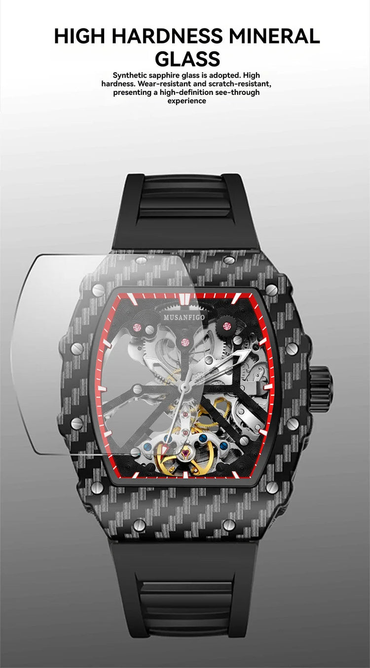Fully automatic skeleton mechanical watch, fashionable personality, luxury hot men&