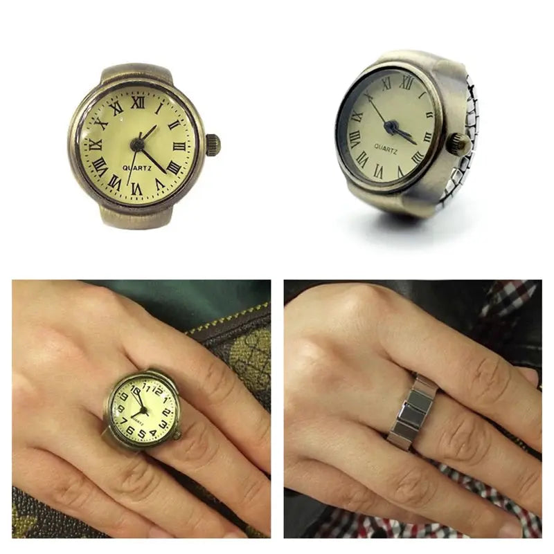 Fashion Rings Finger Watches for Women Men 2025 Fashion Party Quartz Watches Unisex Couple Rings Jewelry Gifts Inspirational Watches