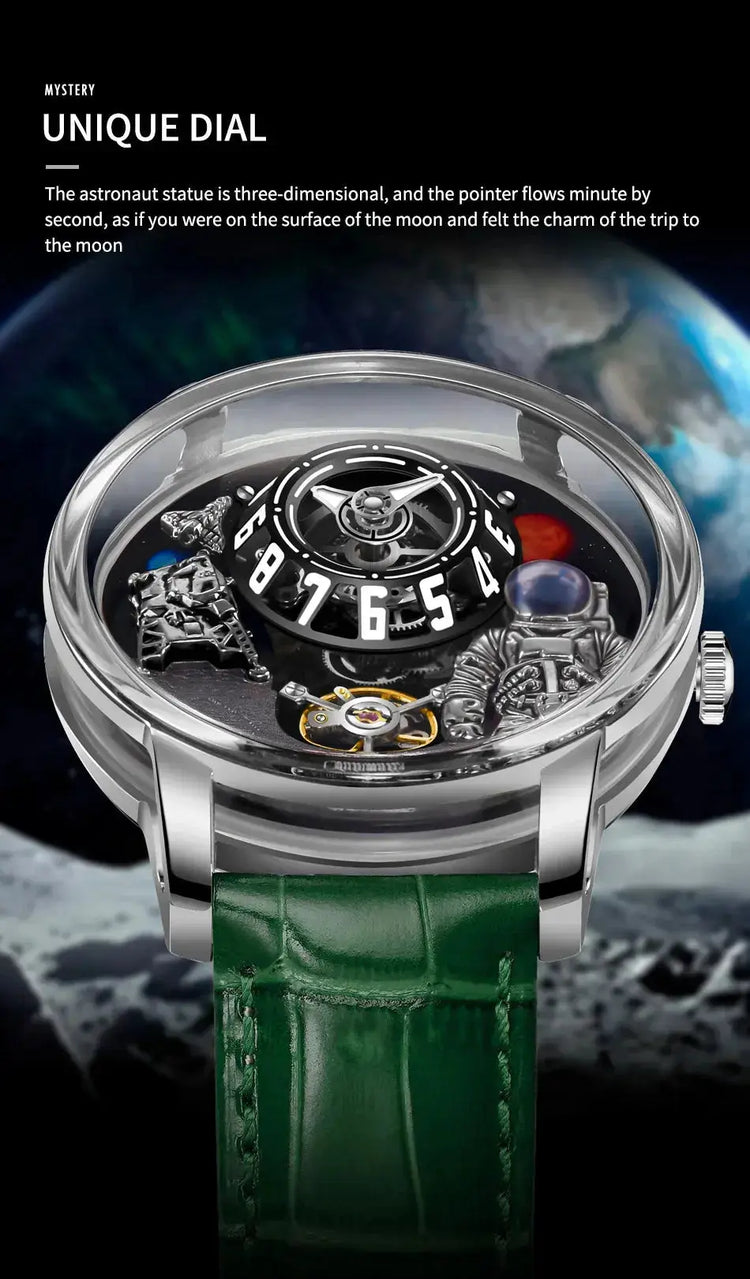Space Series Unique Design Three-dimensional Dial Mechanical Watch - Inspirational Watches