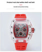 six-pin multi-functional running second engraving hollow quartz watch - Inspirational Watches