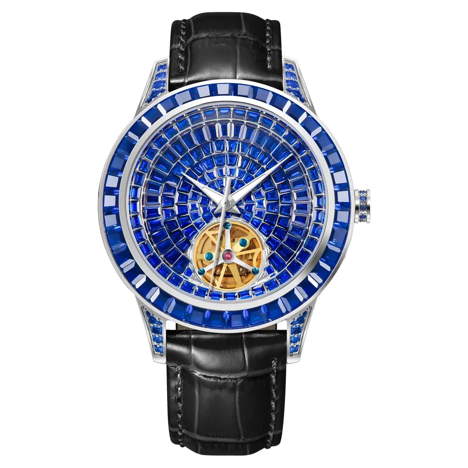 Diamonds Face Tourbillon Mechanical Luminous Waterproof Mechanical Inspirational Watches