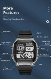 Digital Sports Luminous Multifunction Waterproof watch Inspirational Watches