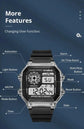 Digital Sports Luminous Multifunction Waterproof watch Inspirational Watches