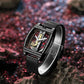 Transparent Automatic Mechanical Watch Men Steampunk Bridge Skeleton Luxury Gear Self Winding Inspirational Watches