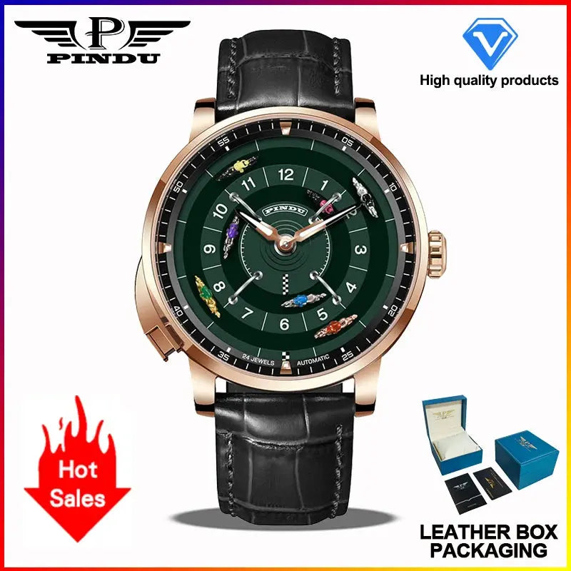 Horse Gambling Full Automatic Mechanical Inspirational Watches